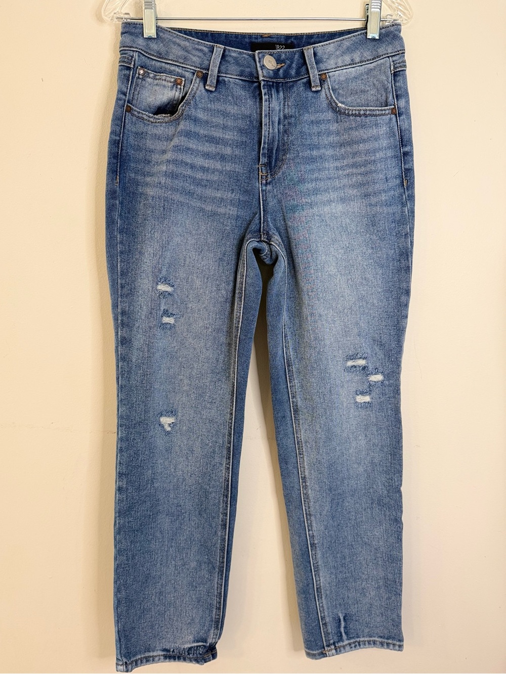 1822 Denim medium wash straight leg ankle jeans SZ  6